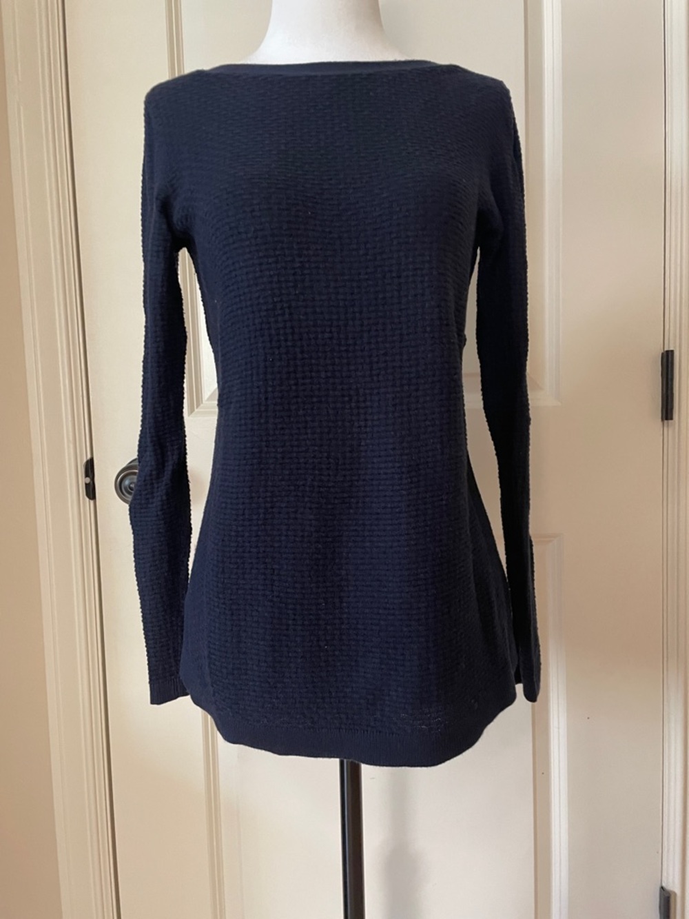Boat neck cotton sweater